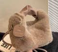Sac à main en peluche avancé Sac à bandoulière souple et polyvalent - Cof léger