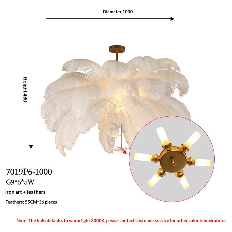 Chandail de plumes fini de pétrole