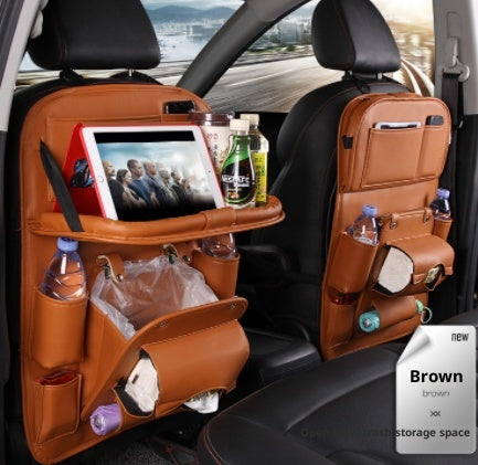 PU sac de rangement de voiture en cuir siège multifonction arrière plateau sac de suspension étanche