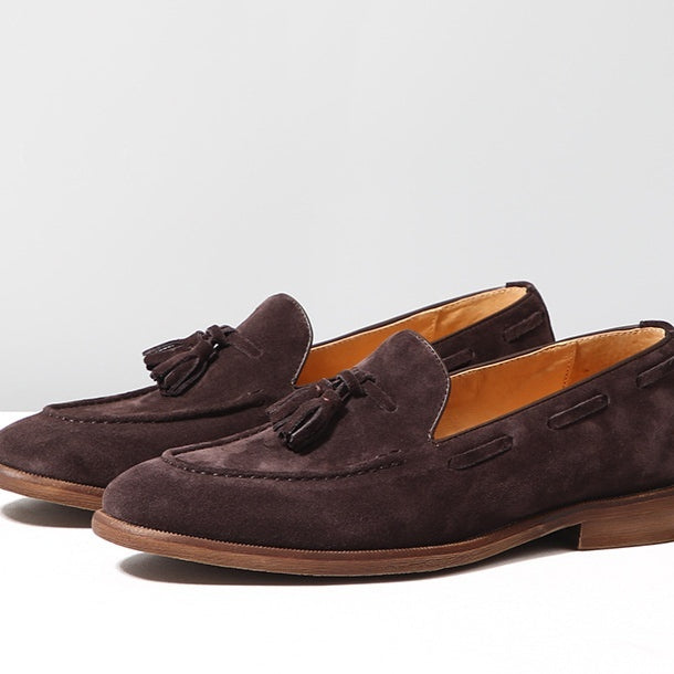 Chaussures Suede Tassel Suede de style britannique
