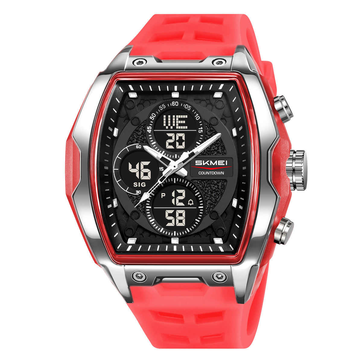 Shishi Mei Montre numérique multicolore de sport