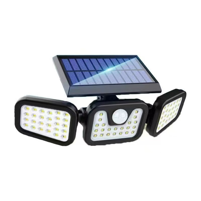 Lampe à détecteur de mouvement étanche à l'eau de la cour extérieure à énergie solaire