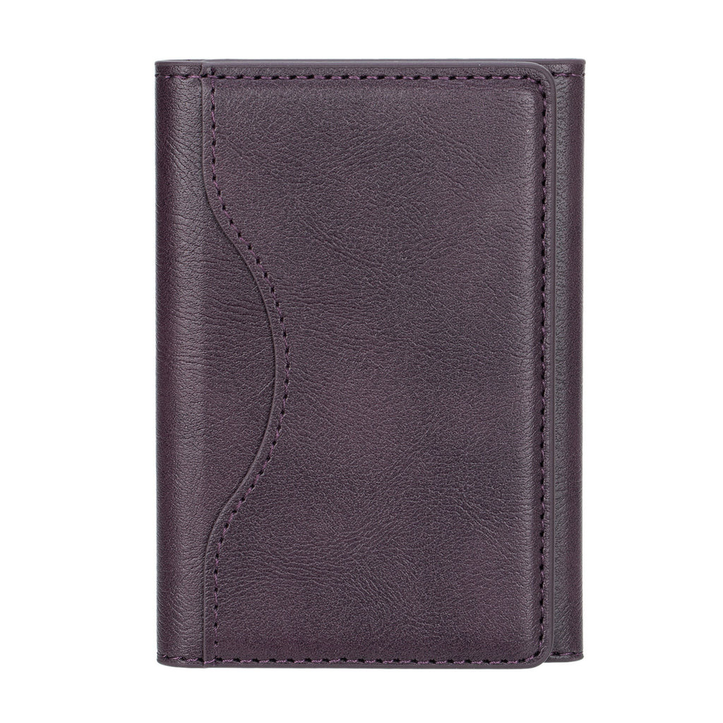 Porte-cartes magnétiques triples en cuir