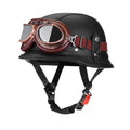 Casque de moto en cuir PU de style rétro