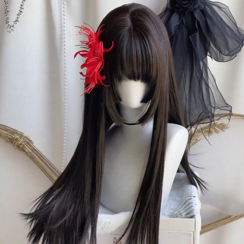 Perruque en fibre synthétique pleine tête - Style naturel volumineux pour la fête quotidienne Cosplay
