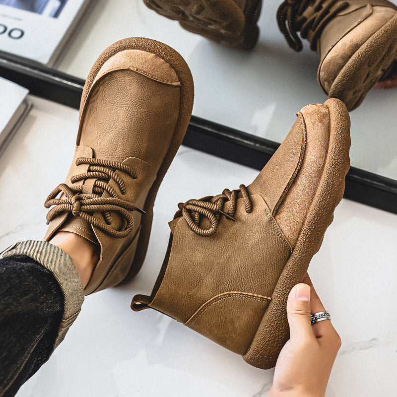 Bottes de travail pour hommes de mode rétro plus grande taille