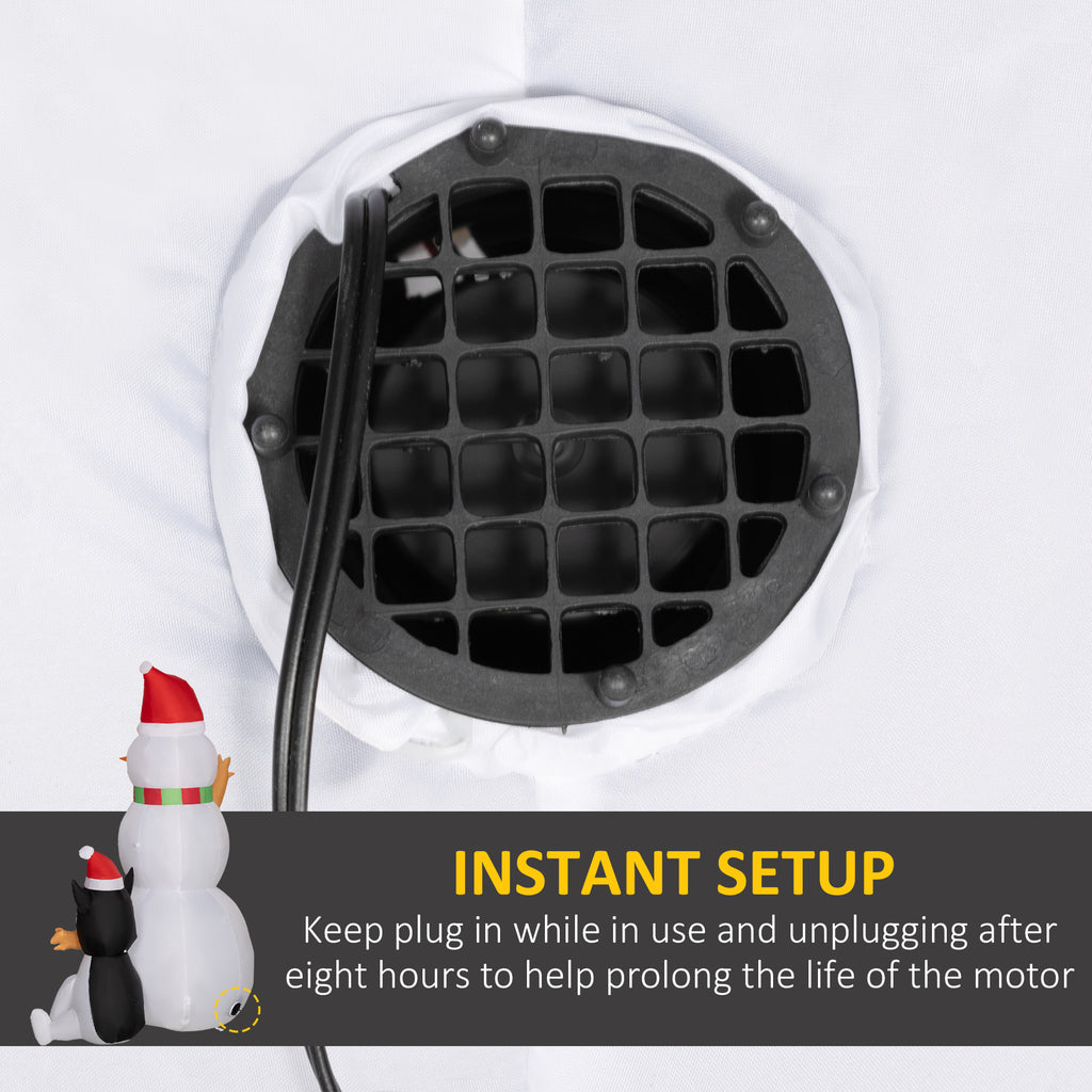 6.2ft Gonflable Père Noël avec décoration de chien