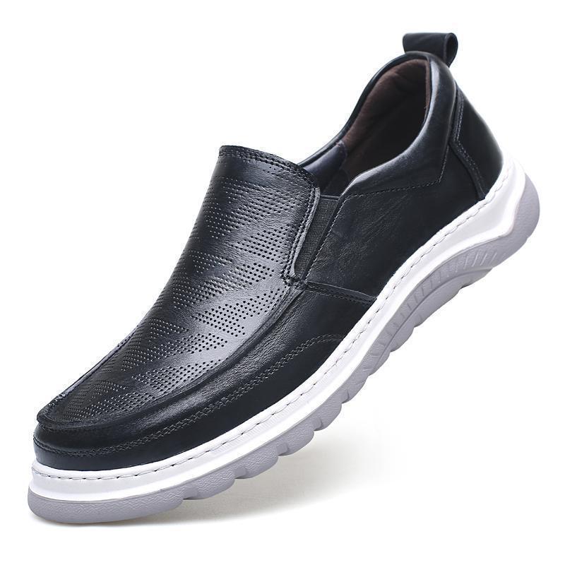 Chaussures en cuir perforé véritable pour hommes