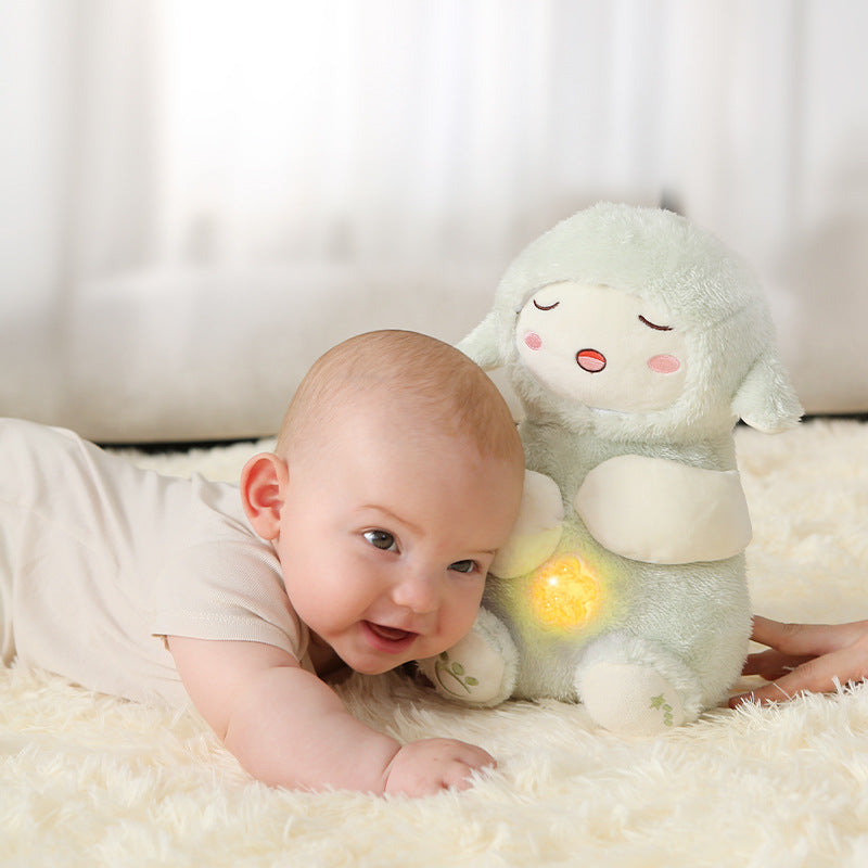 Cloak Man Lamb Toot bébé peluche poupée nouveau-né son et lumière jouets apaisants