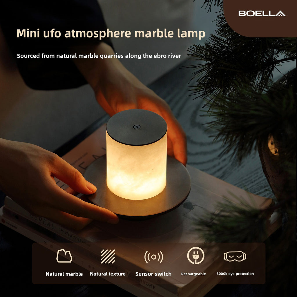 Mini lampe d'albâtre ambiante UFO