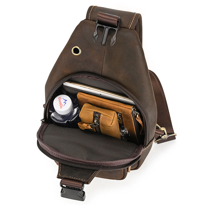 Sac transdermique vintage en cuir de vache