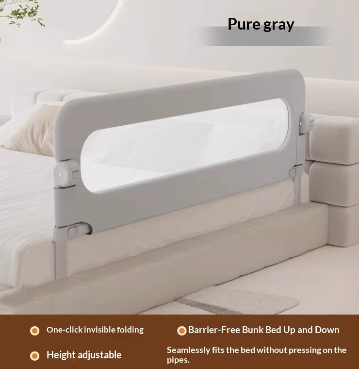 Garde de sécurité ferroviaire à lit bébé réglable Barrière de chevet pliable