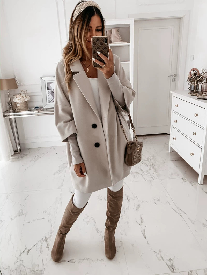 Veste de poche Lapel de mode pour femmes