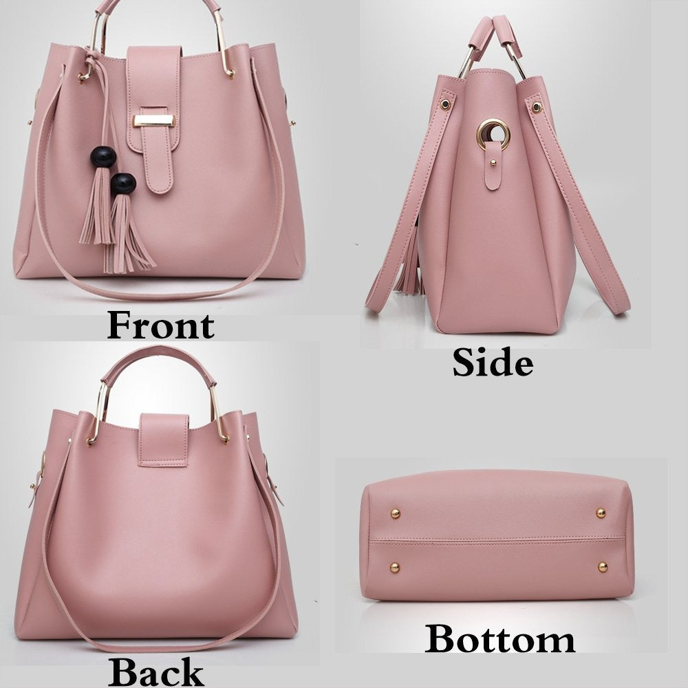 Pour femmes Purse et sac à main 3Pcs Sac Set Tassel Tote Clutch Satchel Top Poignée Sac à épaule