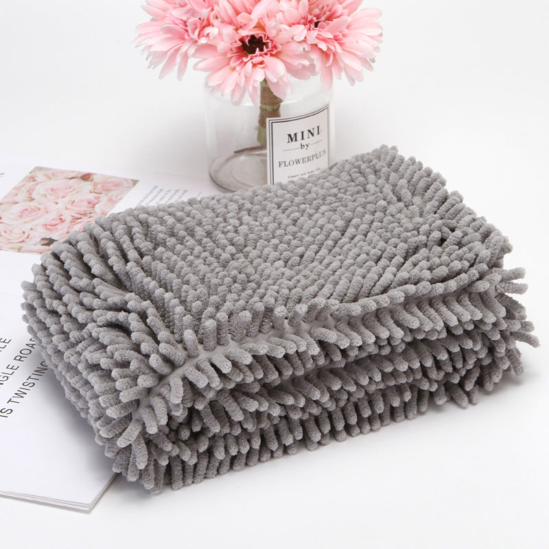 Serviette absorbante à séchage rapide pour animal de compagnie Chenille