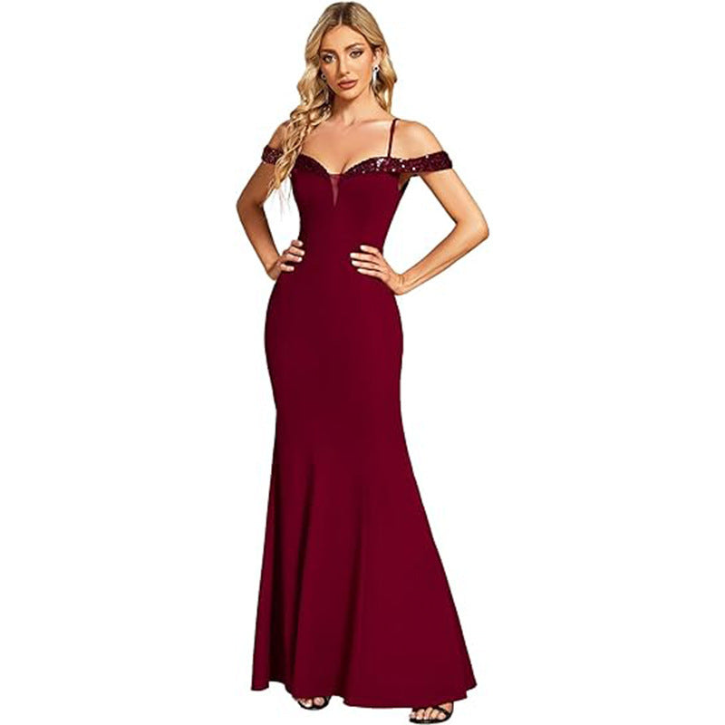 Vêtements pour femmes Robe longue de soirée en écharpe