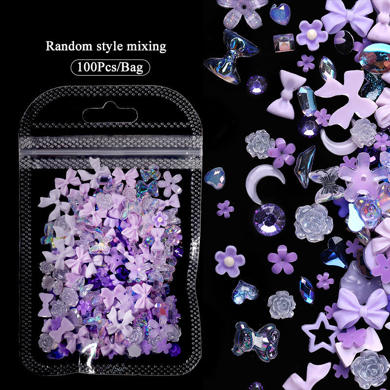 Nail Art Aurora Bow Accessoires en résine Décorations pour bricolage