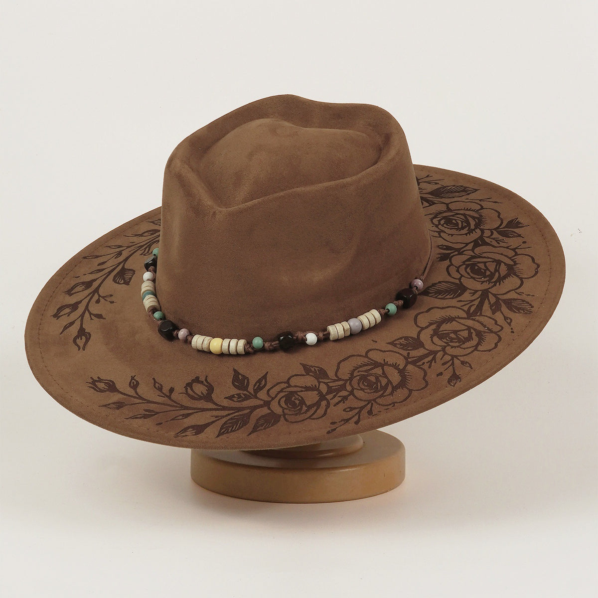 Chapeau Western Cowboy Mode Embossed Laser-Engraved Top Hat