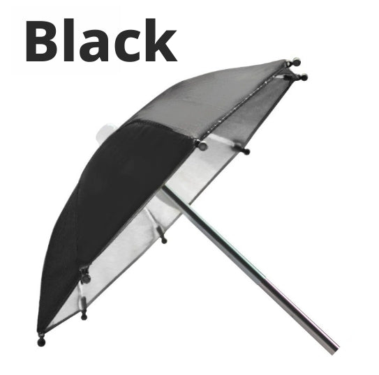 Porte-téléphone mobile petit parapluie-noir-1 pièce