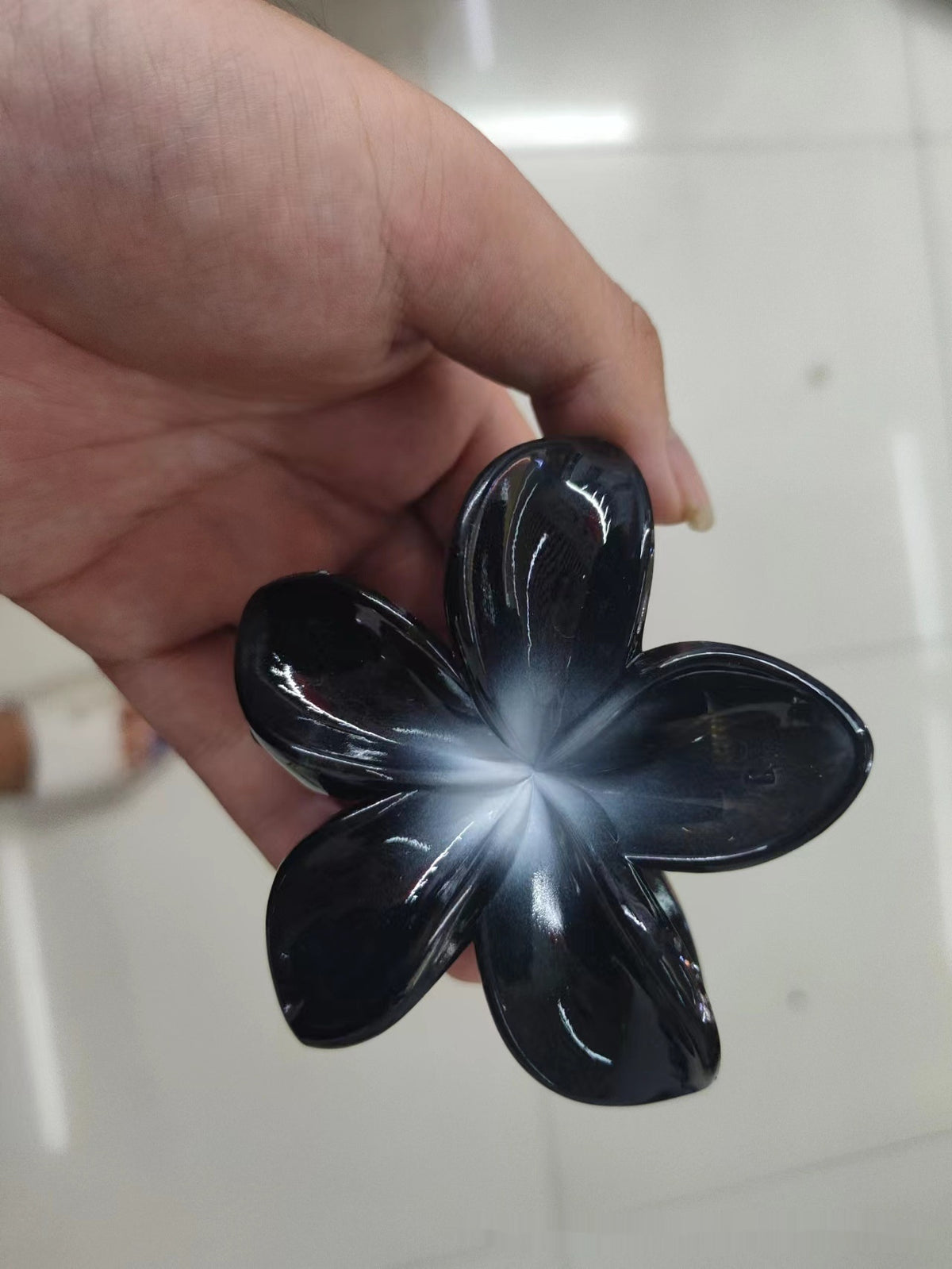 Fleur d'oeuf Bauhinia Retour Spoon Grasping Clip capillaire