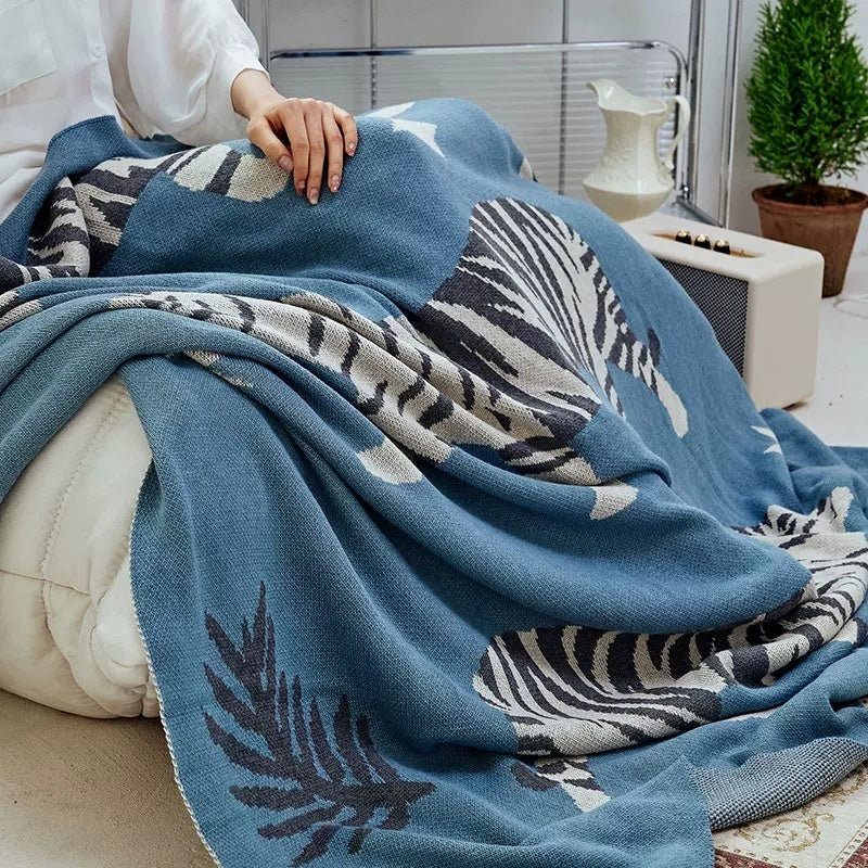 Canapé de bureau Tiger-Imprimé laine Casual Jet couverture