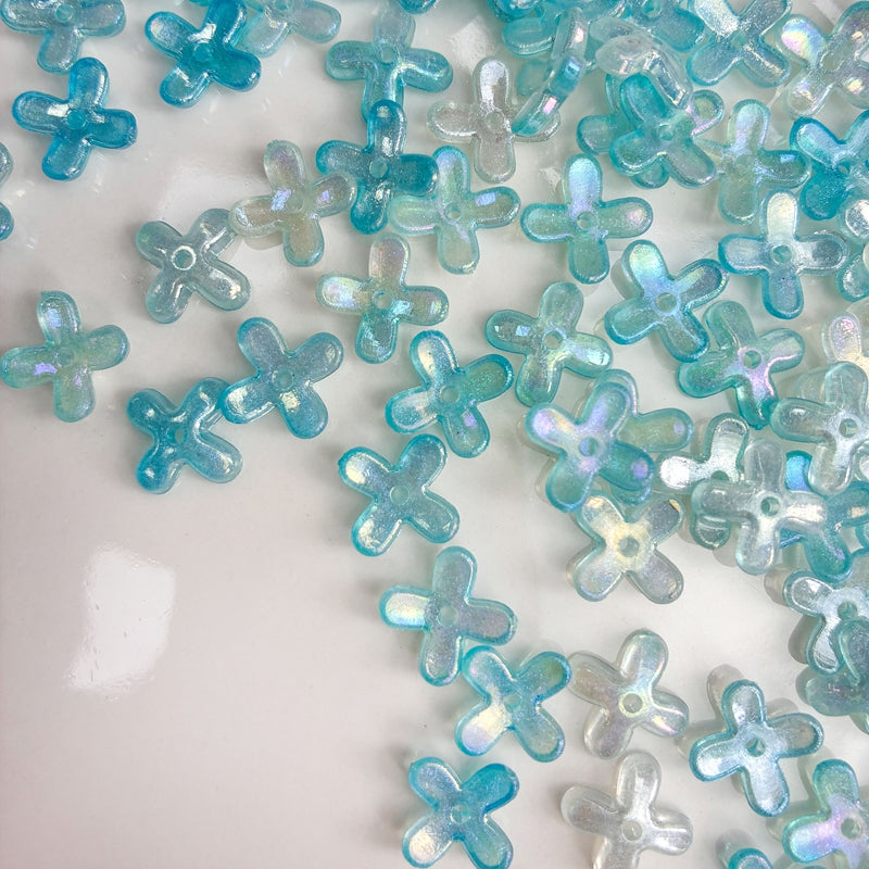 Perles de fleurs acryliques 4-Petal Lumineuses Glow-in-the-Dark