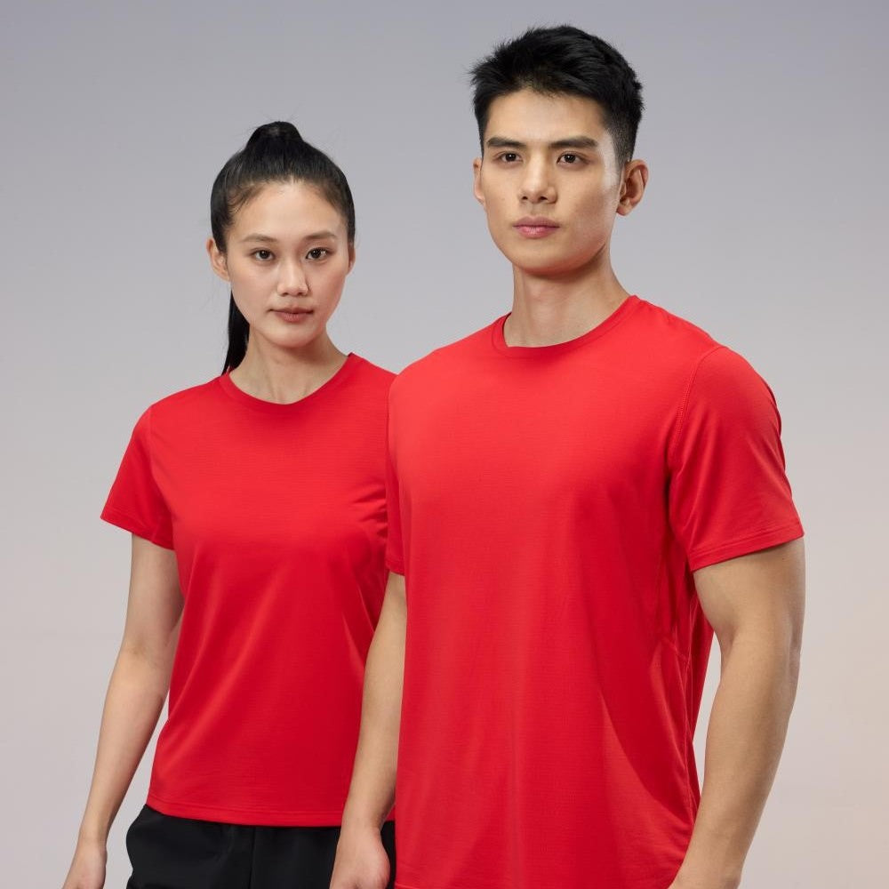 T-shirt cou rond à séchage rapide Été Manches courtes Uniforme de travail