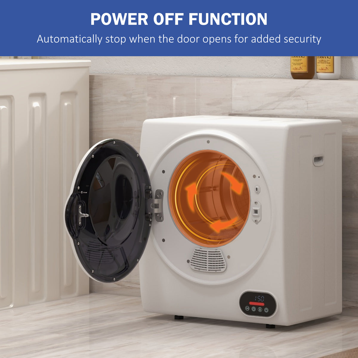 1,5 cu.ft Séchoir à linge portable compact avec séchage intelligent pour appartements Do