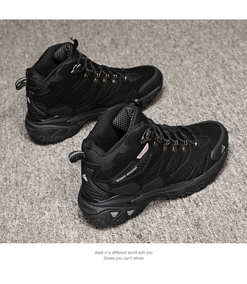 Sports de loisirs de plein air High-top Waterproof Chaussures de randonnée antidérapantes pour hommes