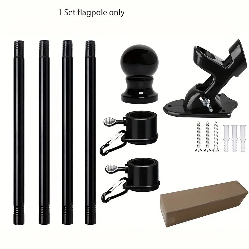 Mur suspendu extérieur 18 M 6ft Cinq sections en acier inoxydable Flagpoles