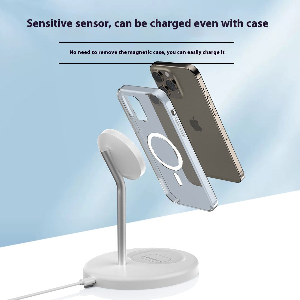 Three-in-one rotating wireless charger