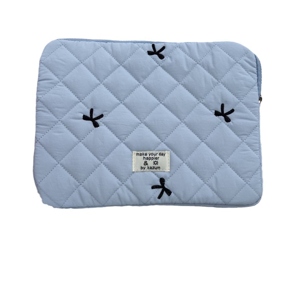 Mignon Rhombus Brodé Bow Notebook Sac de stockage