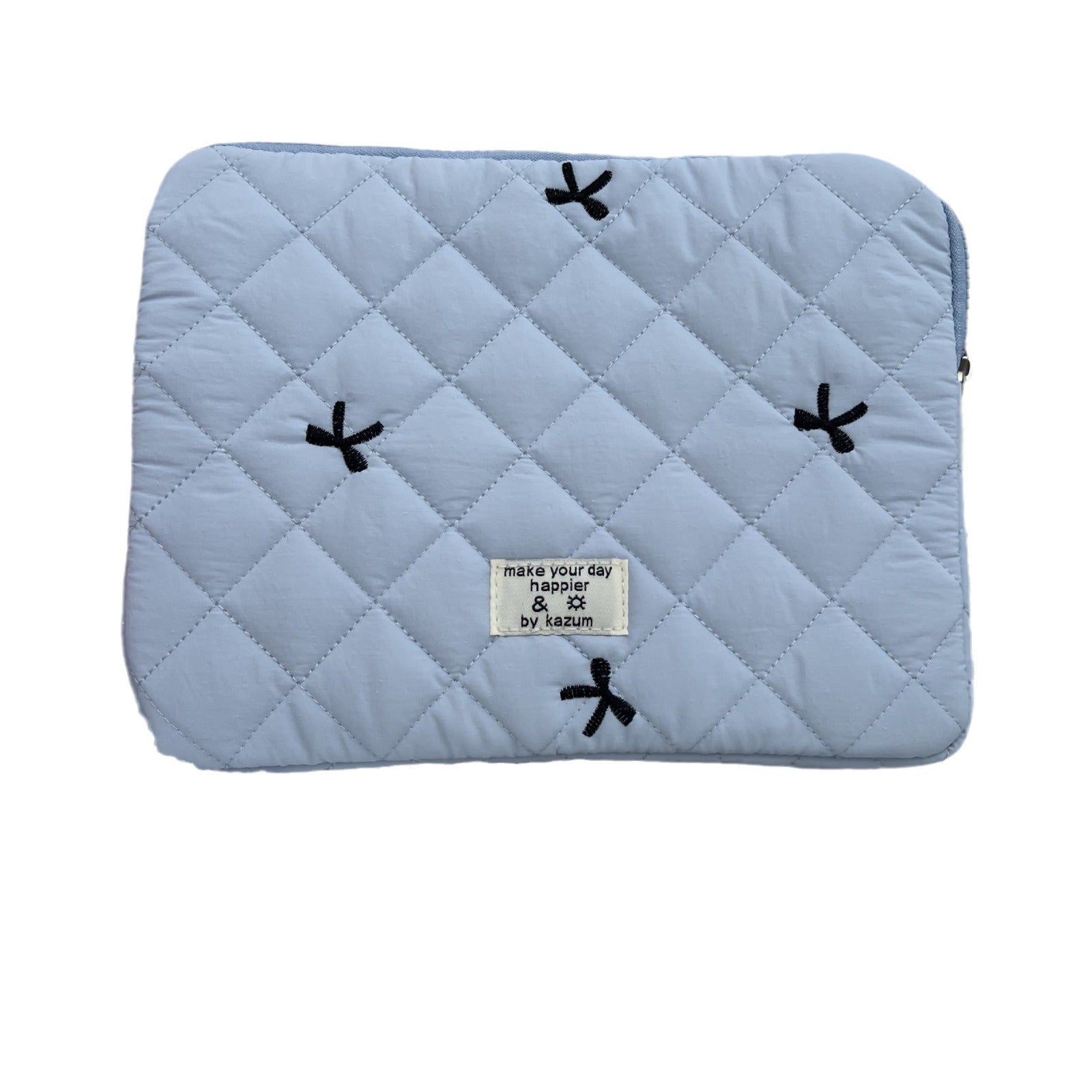 Mignon Rhombus Brodé Bow Notebook Sac de stockage