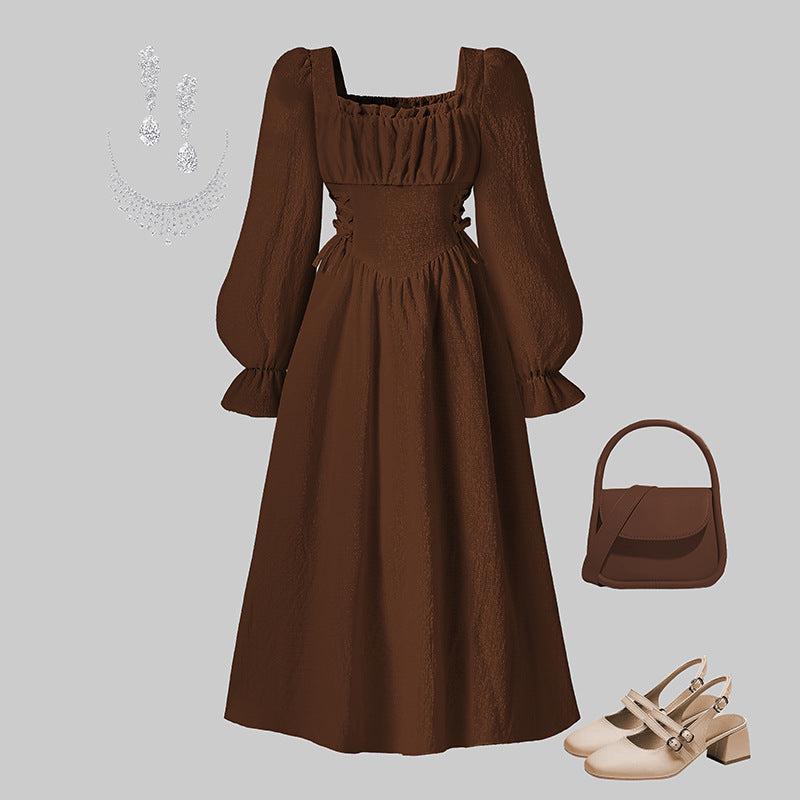 Robe de style français Elégante Vintage Femme