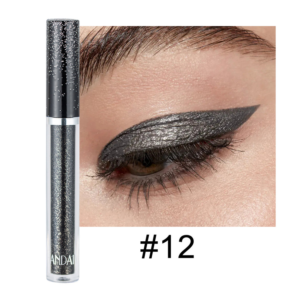 Diamant 12 couleurs Liquid Eye Shadow psychédélique Pearlescent