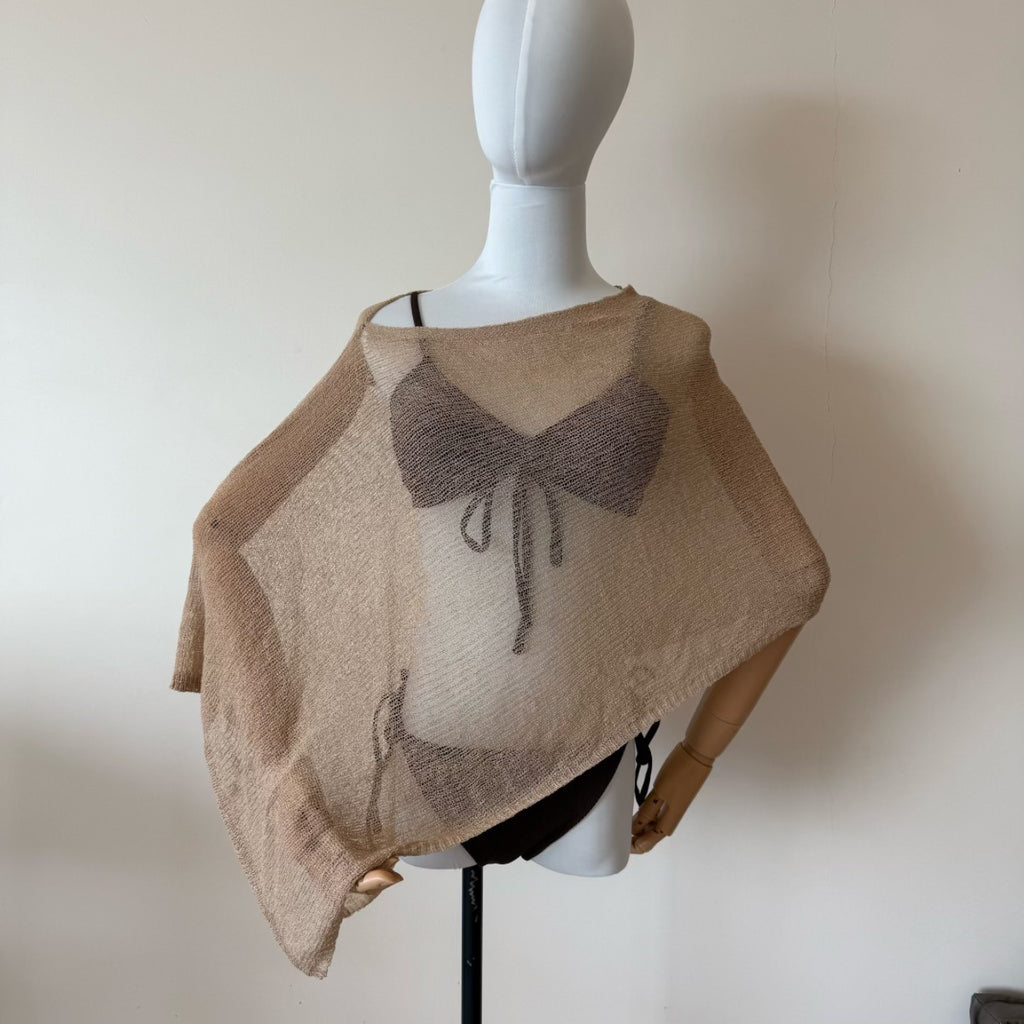 Châle de cloque irrégulier Protection solaire Top Tunique de style lâche