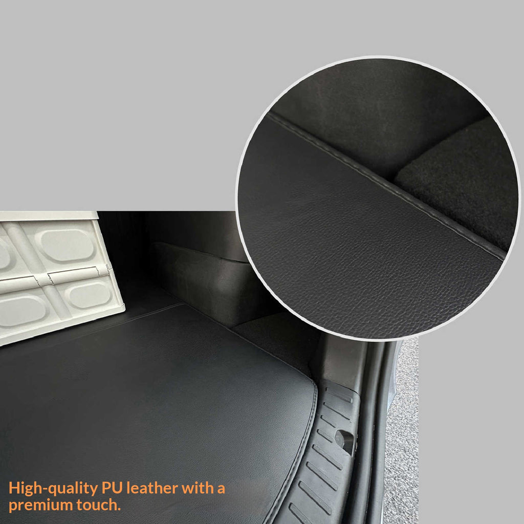 Tapis de hayon en cuir entièrement enveloppé avec panneaux latéraux