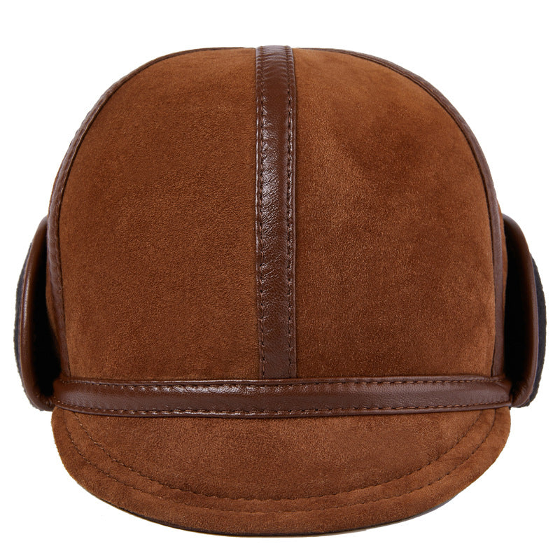Chapeau d'hiver en cuir casual pour hommes
