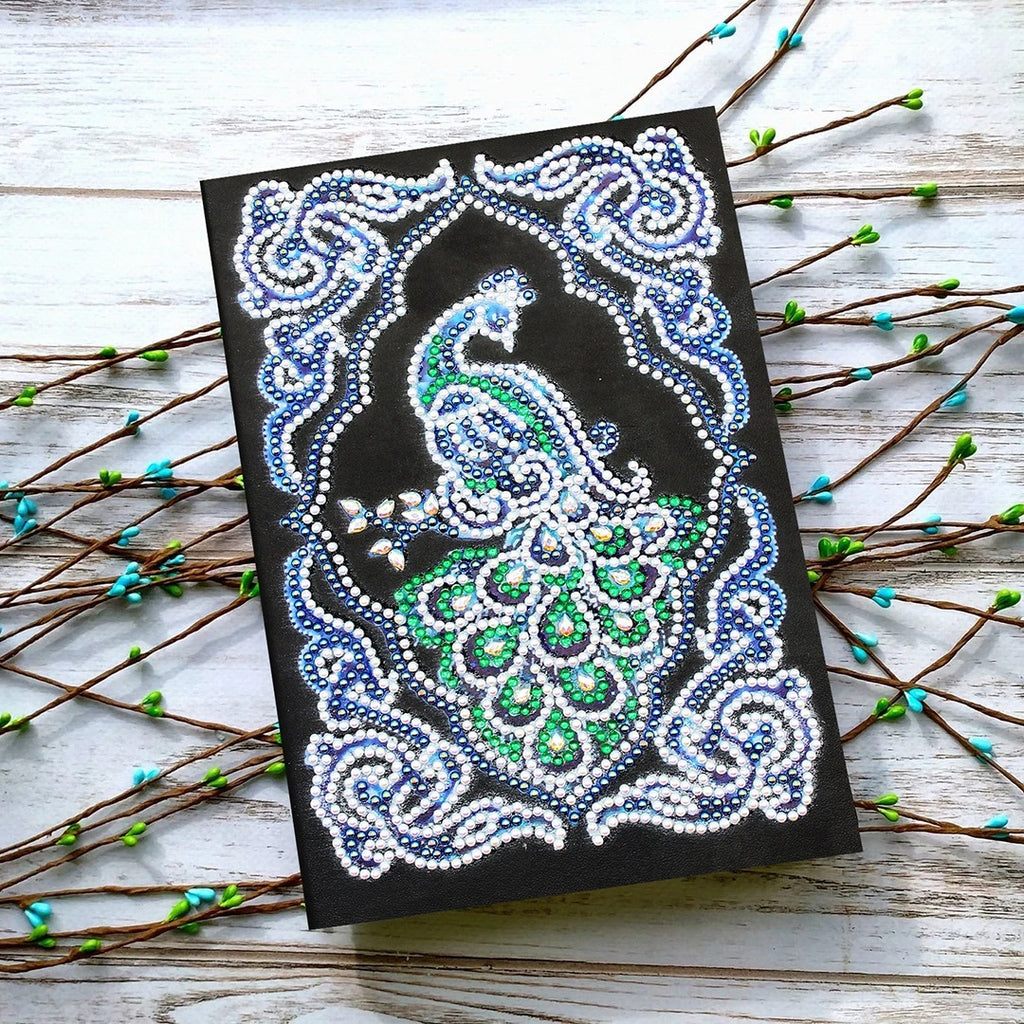 Peacock Beauty Journal Note Book Diamant Peinture