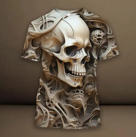 T-shirt imprimé 3D Hip Hop 3D pour homme