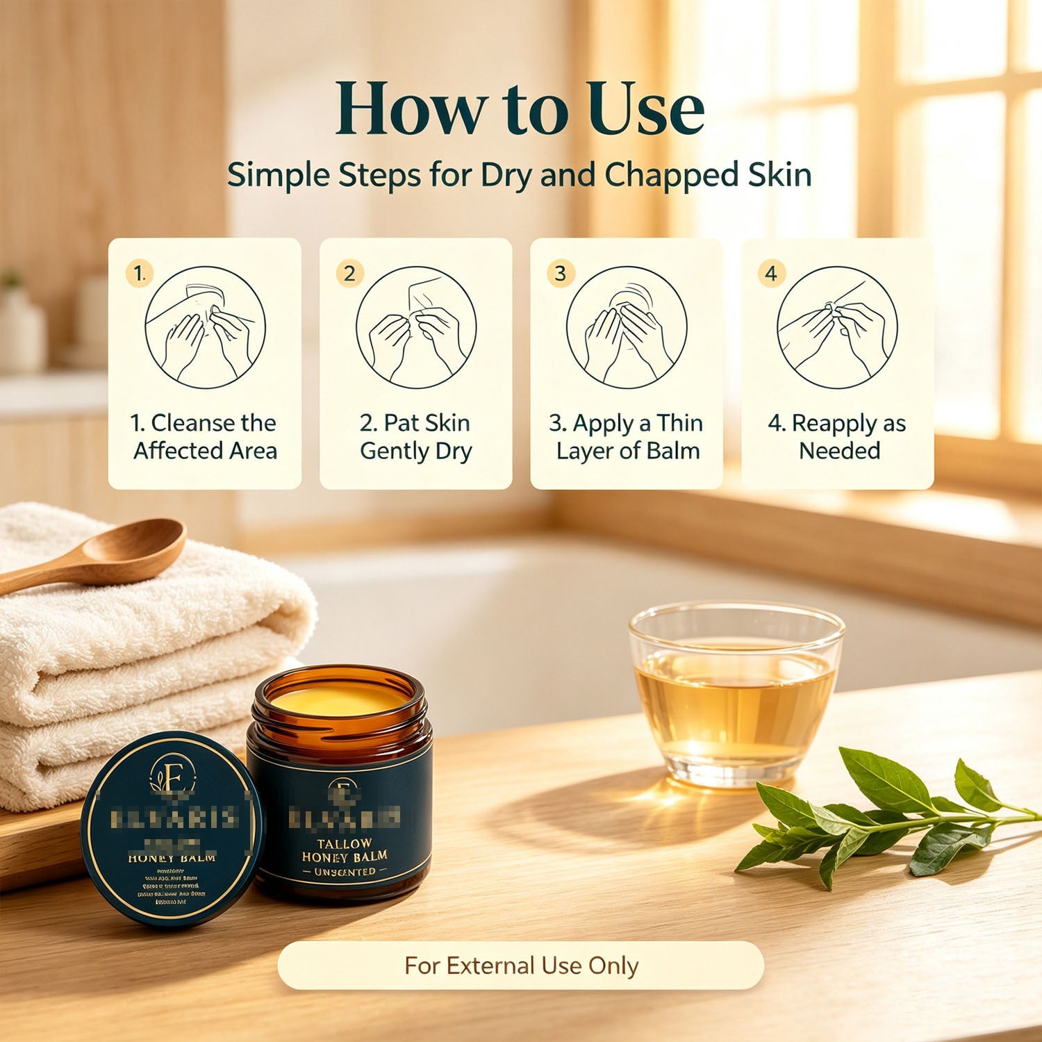 Boeuf suif miel Nourrissant crème de peau douce et hydratante