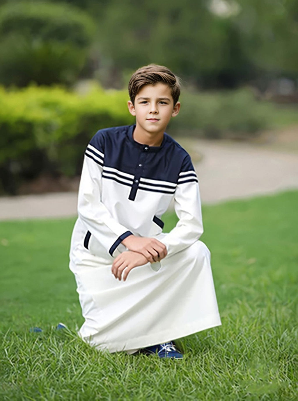 Robe contrastante de couleur de mode garçon