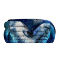 Bleu Loup Flèche Flanneau Couverture Nature Faune Couverture Flèche Cozy Loups d'hiver Animaux