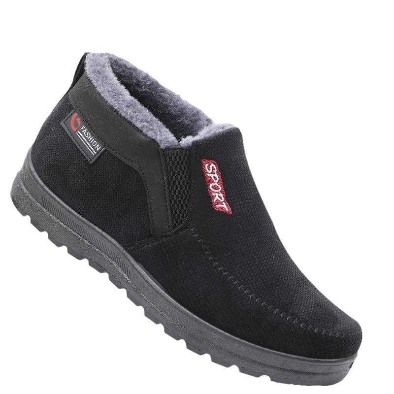 Chaussures Homme Chaussure thermique antidérapante Coton rembourré Chaussures Casual Slip-on vieux Beijing