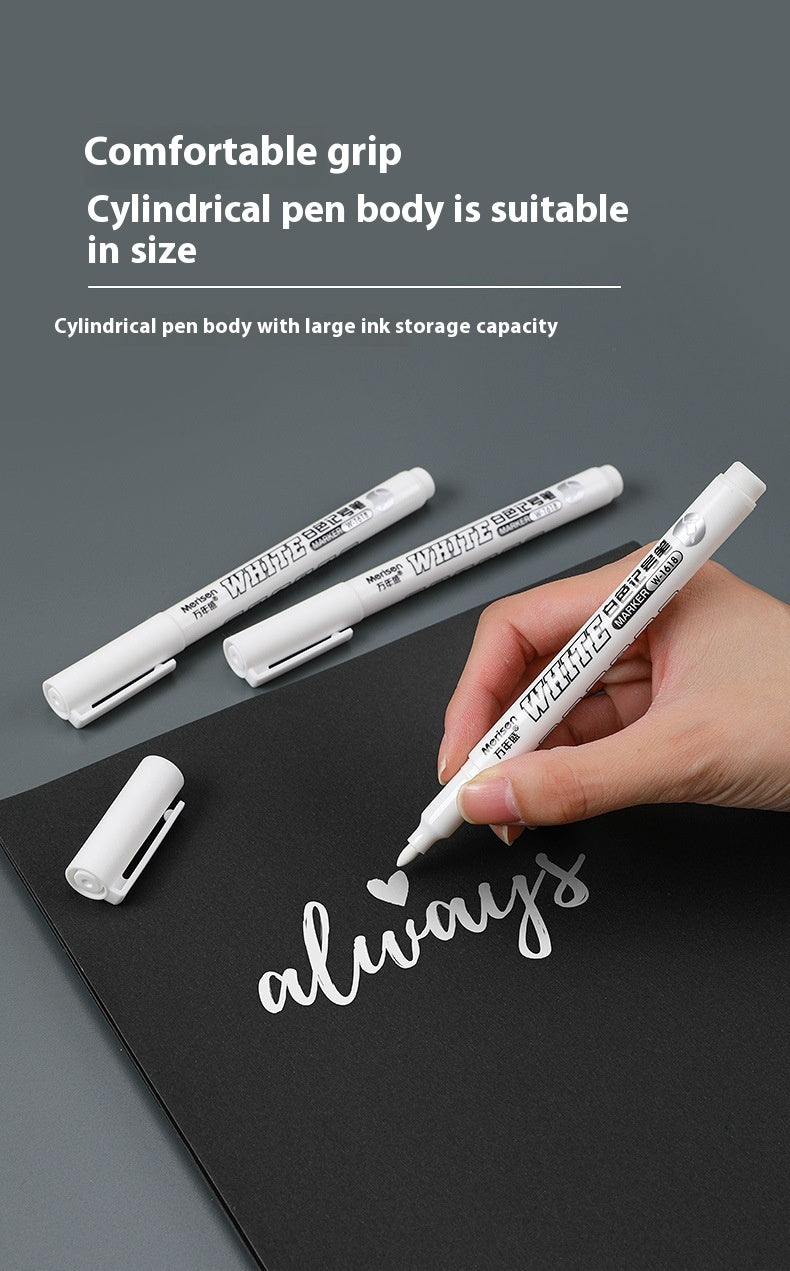 Super blanc éblouissant tête fine séchage rapide stylo de peinture étanche