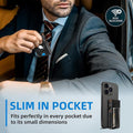 Porte carte homme en métal, format compact multi-cartes