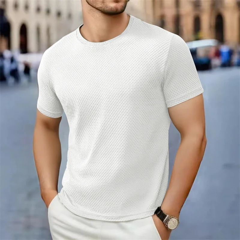 T-shirt à manches courtes casual homme Fleur de os