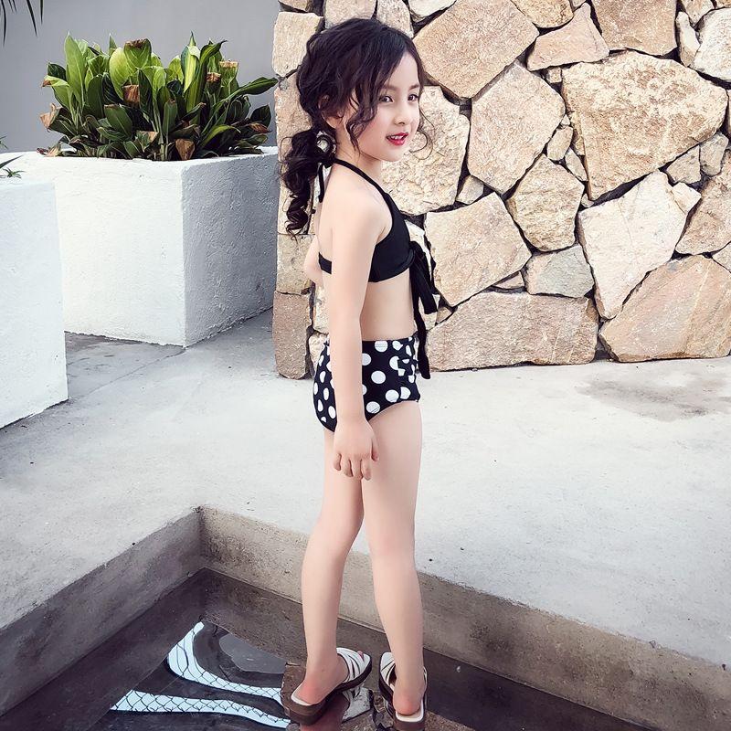 Enfants bikini à pois