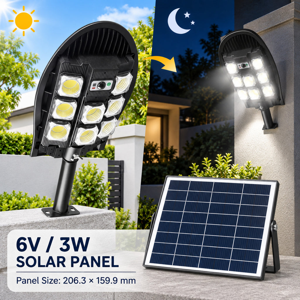 Solar Powered Motion Sensor COB Garden Light W7103B 3 Pour la décoration de jardin LED Landscape Li