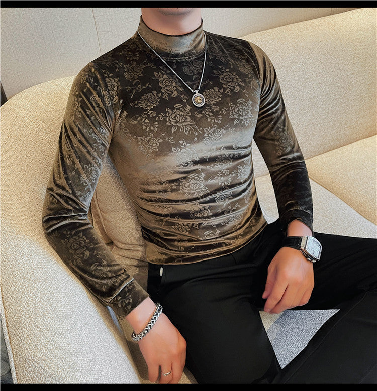 T-shirt casual à manches longues pour hommes